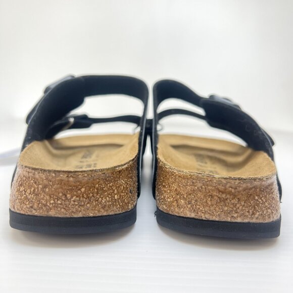 Sz 41 / W10 M8- NWT Birkenstock Arizona PROF Regular Fit Birko-Flor Sandal Black - Picture 9 of 15